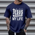 thumbnail image 1 of T-shirts pour Hommes Manfinity LEGND Slogan Graphique Décontracté T-Shirt à Manches Courtes pour Usage Quotidien, 1 of 3