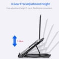 thumbnail image 2 of Labymos Portable Laptop Riser Stand Foldable Desktop Laptop Holder with 8 Levels Height Adjustment Ergonomic, 2 of 8