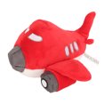 thumbnail image 1 of Plush Dog Squeaky Toy Bite Resistant Teeth Grinding Cleaning Interactive Airplane Shape Stuffed Puppy Chewing Toy Red, 1 of 14