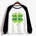 thumbnail image 4 of QIPOPIQ T-Shirts à Manches Longues à Col Rond pour Femmes T-Shirts de la Saint-Patrick T-Shirts Amples pour Dames T-Shirt Imprimé Shamrock T-Shirt Vert Porte-Bonheur Haut T-Shirt à Col Rond T-Shirts de la Saint-Patrick Offres, 4 of 4