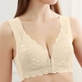 thumbnail image 1 of AherBiu Plus Size Bras for Women Front Closure No Underwire Lace Solid Color Bralettes Full Coverage Push up Bras, 1 of 5