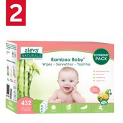 Aleva Naturals Bamboo Sensitive Wipes - 432 Count - 2 Pack