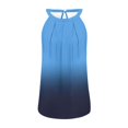 thumbnail image 4 of SDNall Womens Printed Round Neck Pullover Fashionable Casual Round Neck Strap Button Top, 4 of 9