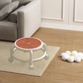 thumbnail image 4 of Orange Breathable Rolling Stool With 360 Degree Wheels 26 X 26 X 19 Inches Mesh Design Swivel Seat For Home Office Compact Mobile Stool Lightweight Portable Seat Space Saving Ergonomic Des, 4 of 6