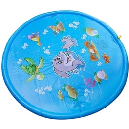 Splash Pad Tapis D'Eau 170 Cm – Arroseur Gonflable Dauphin – Pataugeoire Enfants Et Animaux – Jardin, Plage, Été – Cadeau Aquatique