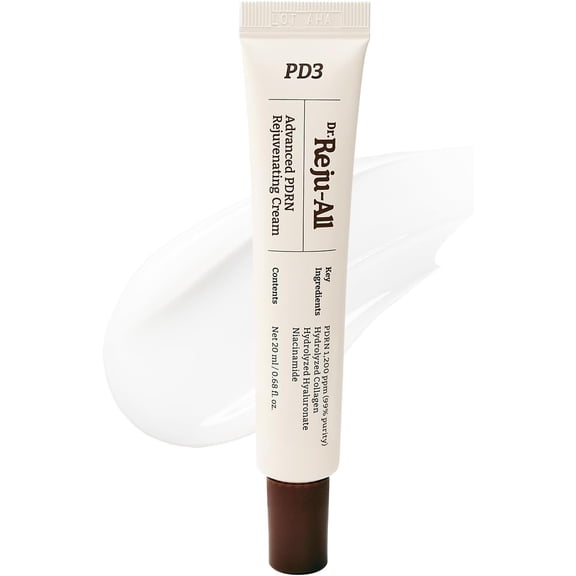 Dr. Reju-All Advanced PDRN Rejuvenating Cream – 99% Pure Salmon DNA Gel Type Face Moisturizer – Optimal 1200ppm for Glass Skin & Plumping – Korean Pharmacy Anti-Aging Skin Care Face Cream - 20ml