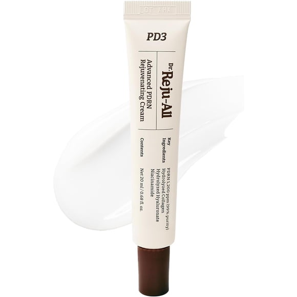 Dr. Reju-All Advanced PDRN Rejuvenating Cream – 99% Pure Salmon DNA Gel Type Face Moisturizer – Optimal 1200ppm for Glass Skin & Plumping – Korean Pharmacy Anti-Aging Skin Care Face Cream - 20ml