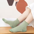 thumbnail image 2 of TINZ Bas de Soutien Tricotés à Blocs de Couleur pour Femmes, Mignons, à Volants, à Volants, à Rayures, Combinaison de Compression avec Ras-du-Cou, Grands Résille, Bas pour Femme, Bas pour Filles, Cuisse Haute, Bas Simples, 2 of 5