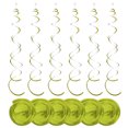 thumbnail image 1 of Becaristey 6pcs Set Streamers Decorations Party Streamers Gold Streamers Party Decorations Ceiling Decorations For Birthday Party Green 27.5 inch 1Set, 1 of 6