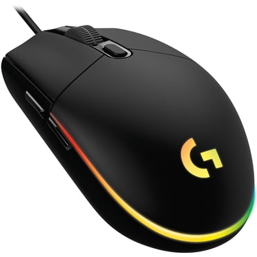 Souris de jeu optique de 8000 ppp G203 Lightsync de Logitech - Noir