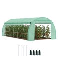 thumbnail image 1 of Outsunny Large Walk-in Greenhouse, 20'x10'x6' Tunnel Greenhouse, Green, 1 of 10