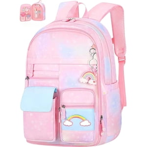 Filles Backpack School Backpack Mignon Pink School Bag Sac à bandoulière pour adolescents Elèves du collège élémentaire