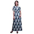 thumbnail image 1 of Bimba Rayon Geometric Shibori Ladies Long Gown Boho Beach Cocktail Party Maxi SlitDress-Large, 1 of 6