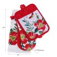 thumbnail image 2 of IH Casa Decor Ensemble de cuisine 5 pièces Fiery Red Floral, 2 of 2