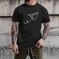 thumbnail image 2 of BOBOGOJP T-Shirts pour Homme à Manches Courtes, T-Shirt Graphique en Coton (Noir,P), 2 of 5
