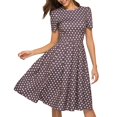 thumbnail image 2 of Ketyyh-chn99 Blouses pour Femmes Mode Chic Grande Taille Robe Mini Robe de Fête Robe T-shirt Décontractée Robes à Manches Longues Robe Bohème de Plage F,TG, 2 of 5
