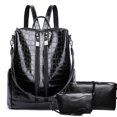 thumbnail image 1 of 3PCS Backpack Set Fashion Casual Backpack with Satchel Bag & Clutch, 1 of 10