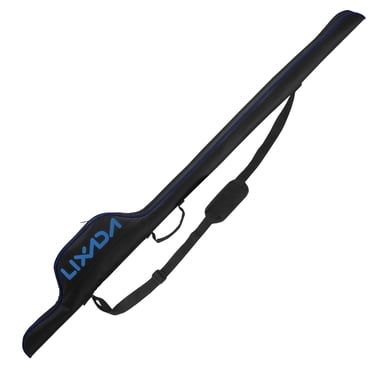 Lixada 63'' Fishing Pole Bag Portable Fishing Rod Case Folding Fishing Pole Holder Large Capacity Rod Tackle Organizer Storage Bag Softcase