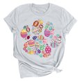 thumbnail image 2 of EGNMCR Chemises de Pâques pour Femmes Chemises Imprimé de Pâques Manches Courtes Col Rond T-Shirt Femmes, 2 of 3