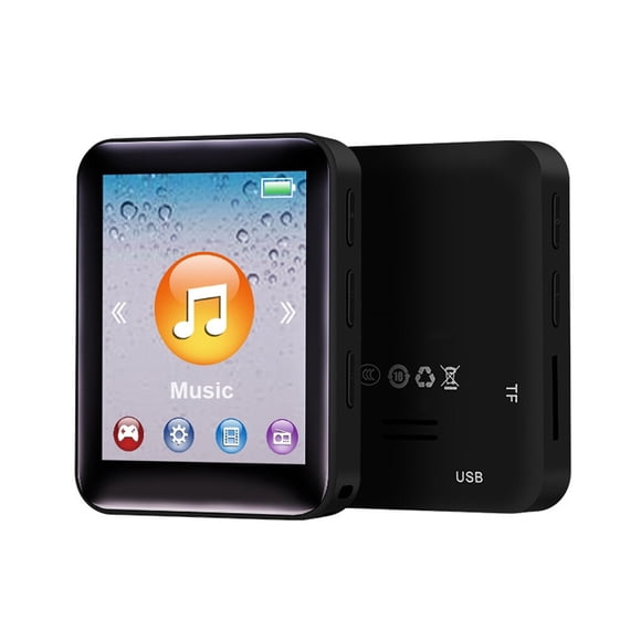ziyahi Mini MP3 Portable 1.77-inch HIFI TF Card Video Playing Book Reading Sound Recording Fast Charging MP4 Jogging Music Player Black 8G