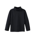 thumbnail image 1 of PMVFHDE T-Shirt Basique à Col Roulé pour Bébé Fille Garçon, Manches Longues, Noir, 13-14 Ans, 1 of 5