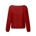 thumbnail image 3 of Innerwin Pull d'Hiver Chaud pour Femmes, Pull Thermique Uni, Rouge 3TG, 3 of 6