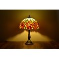 thumbnail image 4 of Tiffany Style Desk Lamp Table Bedside LED Lamp Shades Bedroom Stained-Glass 18.1'' Height Multi-color, 4 of 4