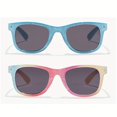 thumbnail image 4 of 2pcs Trendy Oval Shaped Polycarbonate Frame Decorative Glasses  Rainbow Color  Lightweight  Girls Hiking Fashion Accessory  Classic Design For Everyday Wear, 4 of 6