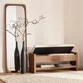 thumbnail image 3 of Bouclair Walnut Fabric and Wood Bench, 3 of 8