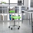 thumbnail image 1 of Vibrant Apple Green and Chrome Swivel Task Chair with Tractor Seat, 1 of 9