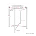 thumbnail image 2 of Table d'appoint d'intérieur en métal noir Alana de CorLiving avec plateau amovible, 2 of 7