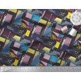 thumbnail image 3 of Soimoi Georgette Viscose Fabric Patchwork Color Block Printed Fabric 1 Yard 42 Inch Wide, 3 of 3