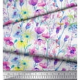 thumbnail image 3 of Soimoi Moss Georgette Fabric Flower Watercolor Printed Fabric 1 Yard 42 Inch Wide, 3 of 3