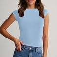 thumbnail image 1 of BLCHUNen Débardeurs pour Femmes Tendance Sans Manches à Enfiler Col Rond Coupe Ajustée Extensible Léger Entraînement Sport Actif Décontracté Hauts, 1 of 7