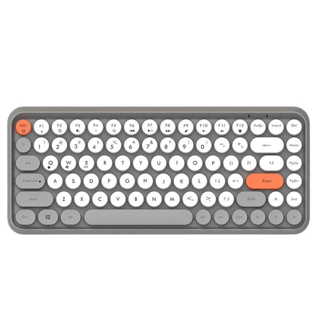 serony 308i Bluetooth Wireless Keyboard 84 Keys Round Button Gaming Keyboard Compatible for Windows/Mac/Android/Ios