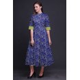 thumbnail image 4 of Bimba Robe à Manches Roulées pour Femmes à Imprimé Feuilles, Col Mandarin, Chemise Boutonnée - XX-Grand, 4 of 5