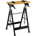 thumbnail image 1 of HOMCOM Workbench Wood Cutting Sawhorse With Movable Pegs, 1 of 10