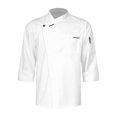 thumbnail image 1 of YUUMIN Unisex Men's Chef Jacket Chef Coat Hotel Kitchen Work Uniform Shirts Restaurant Cook Tops White Long Sleeve L, 1 of 7