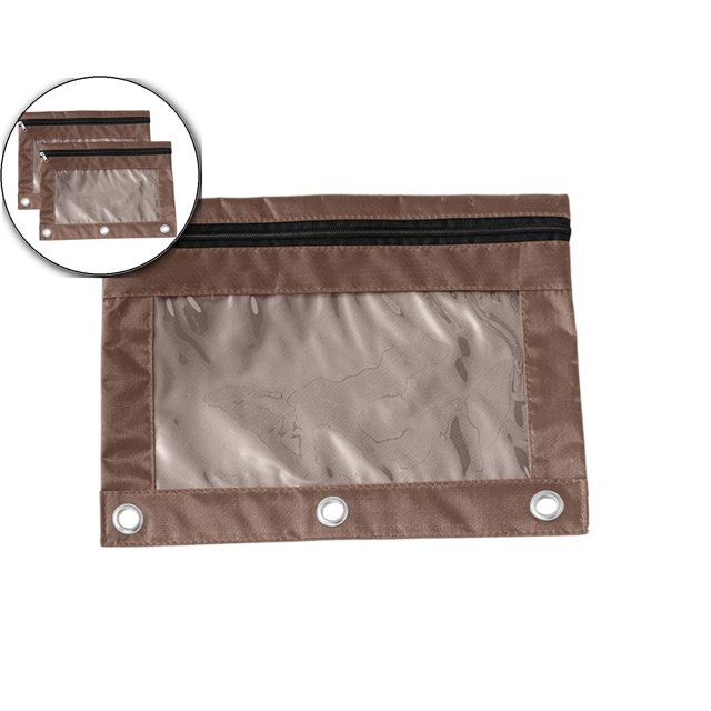 Dvruxg 2 Pcs Trousse à Crayons, Trousse à Crayons Trois Trous Fermeture Éclair Simple Sac de Rangement Transparent en PVC, Grande Capacité Trousse à Crayons avec Fermeture Éclair Classeur Transparent