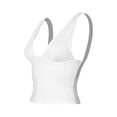 thumbnail image 3 of Women's Solid Color V Neck Sleeveless Belly Button Slim Fit Sexy Top, 3 of 6