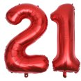 thumbnail image 1 of Miangastore 2 Pcs Ballons Chiffres 1 et 2 Ballons en Aluminium Décorations de Fête, 1 of 9