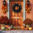 thumbnail image 1 of Mefallenssiah Thanksgiving Simulation Artificial Plant Door Garlands Festival Decorations Plastic Small Flower Window Display Props Fall Decor 11.8in, 1 of 6