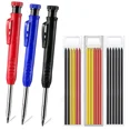 thumbnail image 2 of Solid Carpenter Pencil Built-in Pencil Sharpener Suitable for Woodworking Architect's Mechanical Pencil Deep Hole Marking Kit Single Pen Refill C, 2 of 6