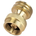 thumbnail image 1 of GASPRO 1lb Propane Tank Adapter, 20lb to 1lb Converter, Hook Up Small Propane Tanks When 20lb Ran Out, Solid Brass, 1 of 6