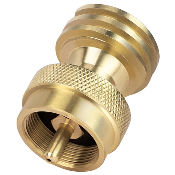 GASPRO 1lb Propane Tank Adapter 20lb to 1lb Converter Brass Fitting for Small LP Cylinders Gas Grills