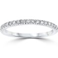 thumbnail image 1 of F/VS .25ct Pave 100% Diamond Wedding Ring 14K White Gold Lab Created, 1 of 2