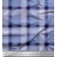 thumbnail image 1 of Soimoi Polyester Crepe Fabric Gingham Check Print Fabric by The Yard 52 Inch Wide, 1 of 5
