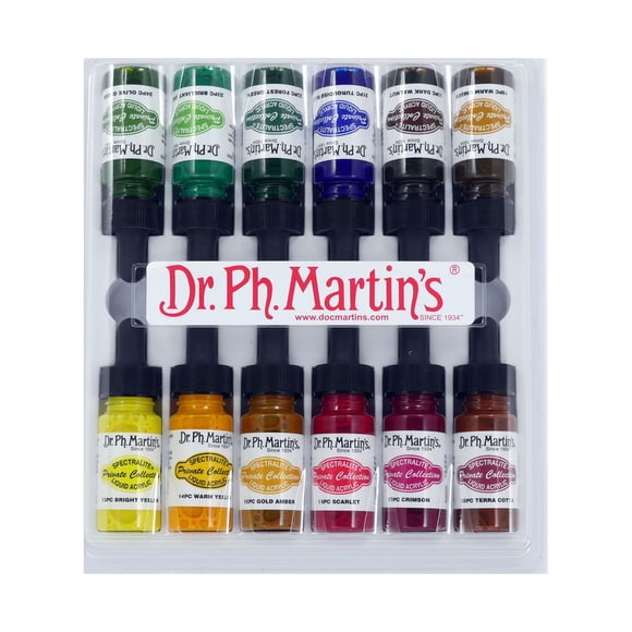Dr. Ph. Martin's 800942-XXX Spectralite Private Collection Bouteilles d'Acryliques Liquides, 0,5 oz, Ensemble de 12 (Ensemble de 2)