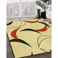 thumbnail image 3 of Ahgly Company Tapis d'Intérieur Lavable en Machine Carré Transitionnel Jaune Soleil, 5 Pieds Carré, 3 of 7