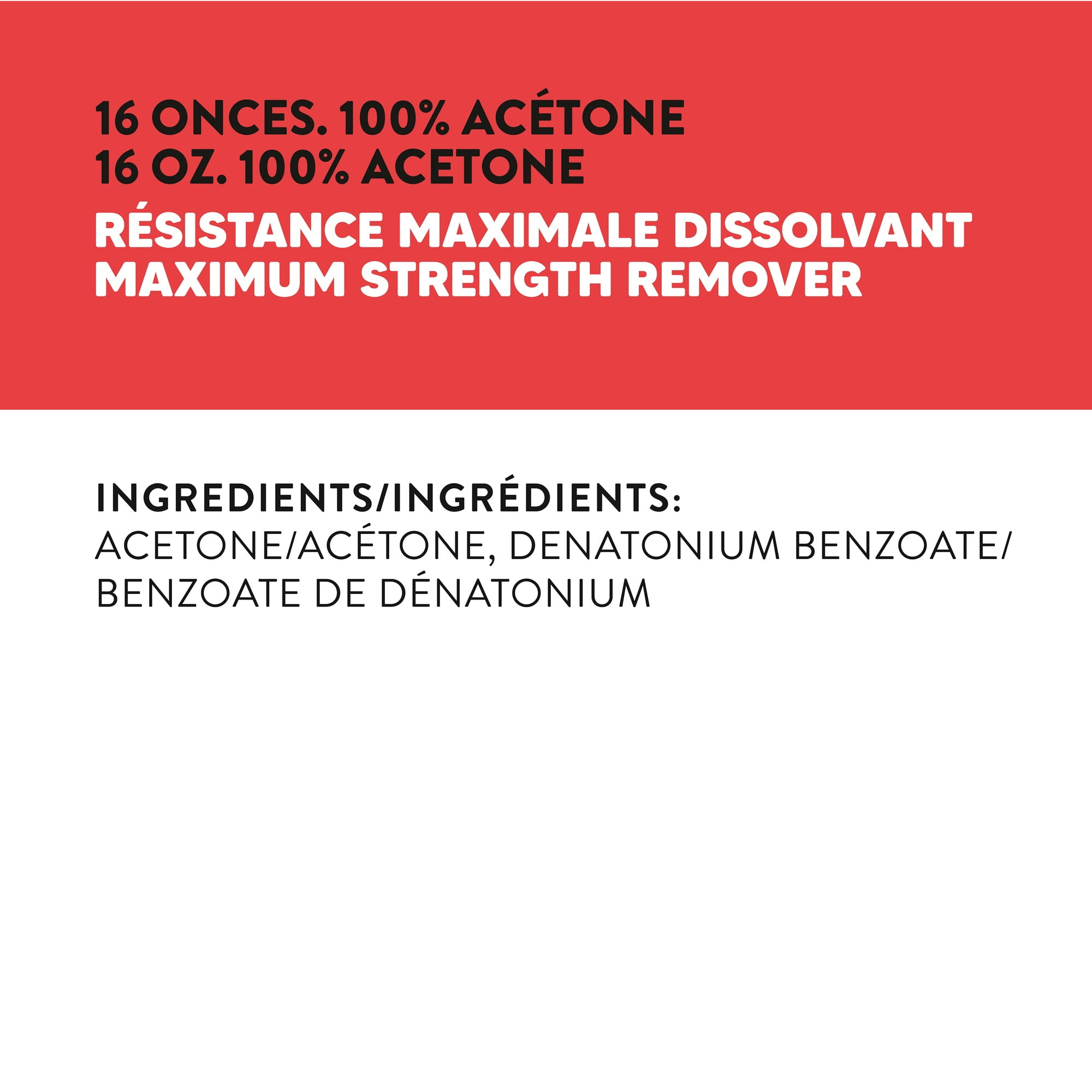 Onyx Professional Dissolvant pour Vernis à Ongles à l'Acétone Pure à 100 %, Résistance Maximale,. Bouteille